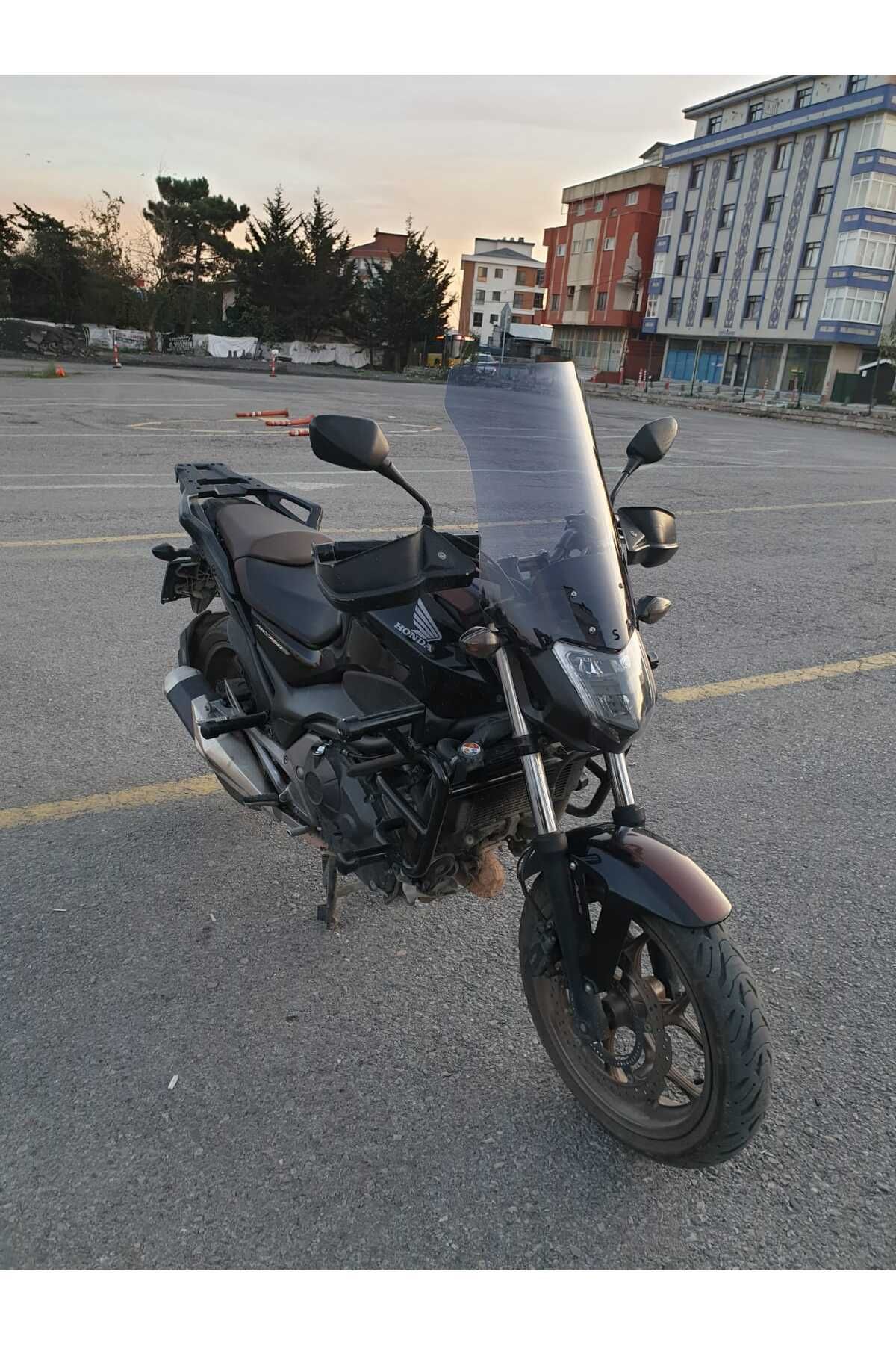 Honda NC 700 750 S Siperlik Ön Cam 2012 2020 Model 50cm Füme Renkli 4mm ORTA BOYLU CAM
