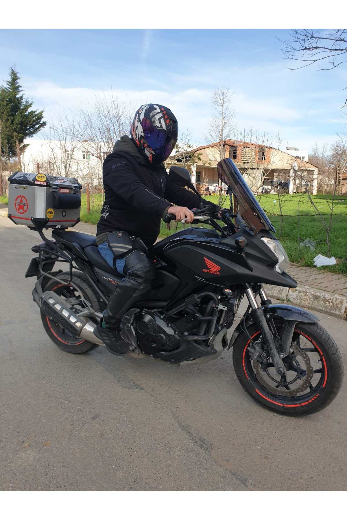 Honda NC 700 750 X Siperlik Ön Cam 2012 2015 Model 59cm Siyah Renkli 4mm UZUN CAM