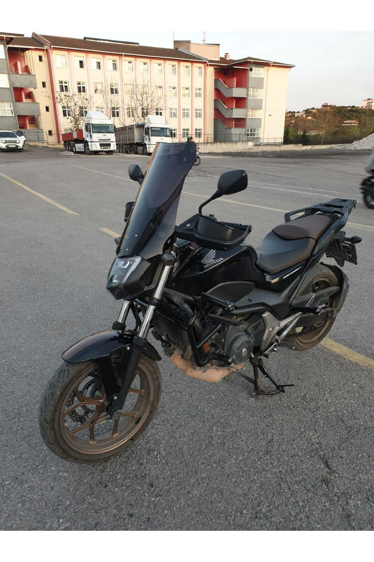 Honda NC 700 750 S Siperlik Ön Cam 2012 2020 Model 50cm Siyah Renkli 4mm ORTA BOYLU CAM