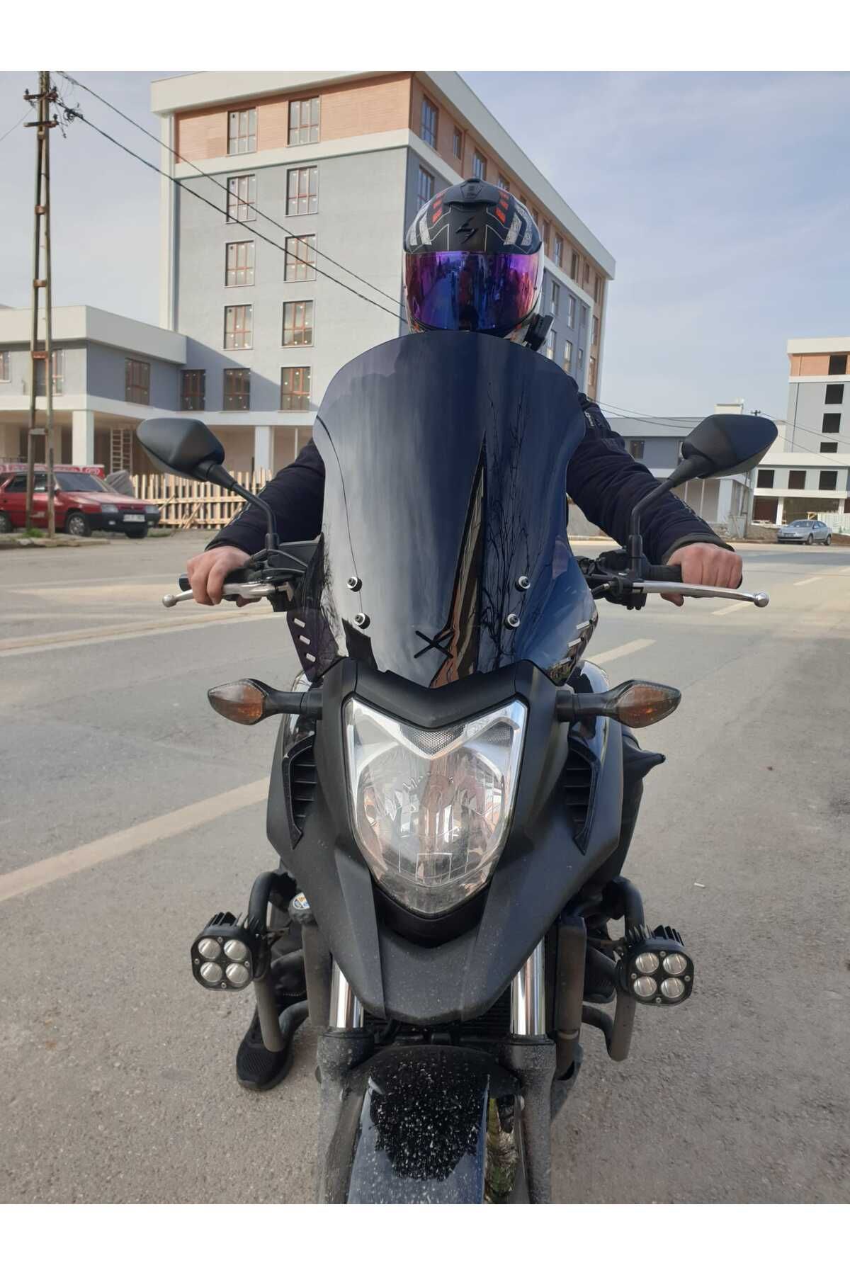Honda NC 700 750 X Siperlik Ön Cam 2012 2015 Model 59cm Siyah Renkli 4mm UZUN CAM