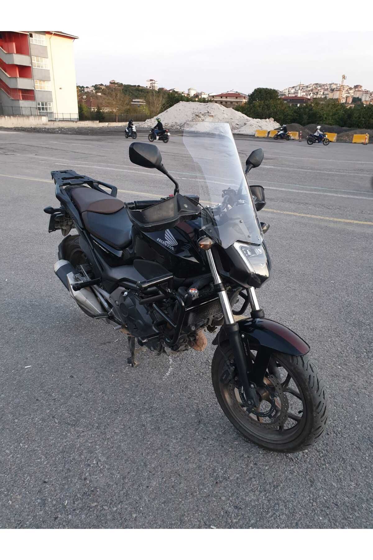 Honda NC 700 750 S Siperlik Ön Cam 2012 2020 Model 50cm Şeffaf Renkli 4mm ORTA BOYLU CAM