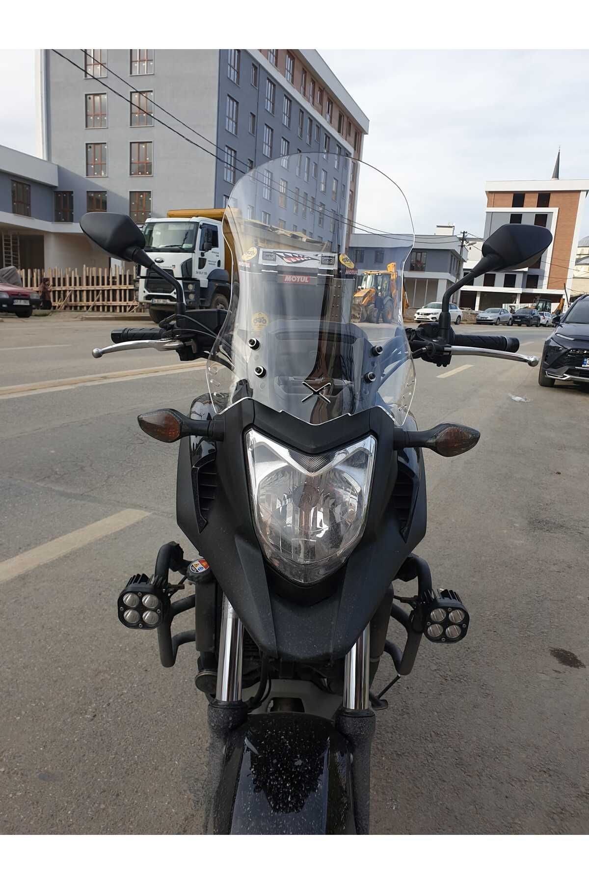 Honda NC 700 750 X Siperlik Ön Cam 2012 2015 Model 50cm Şeffaf Renkli 4mm ORTA BOYLU CAM