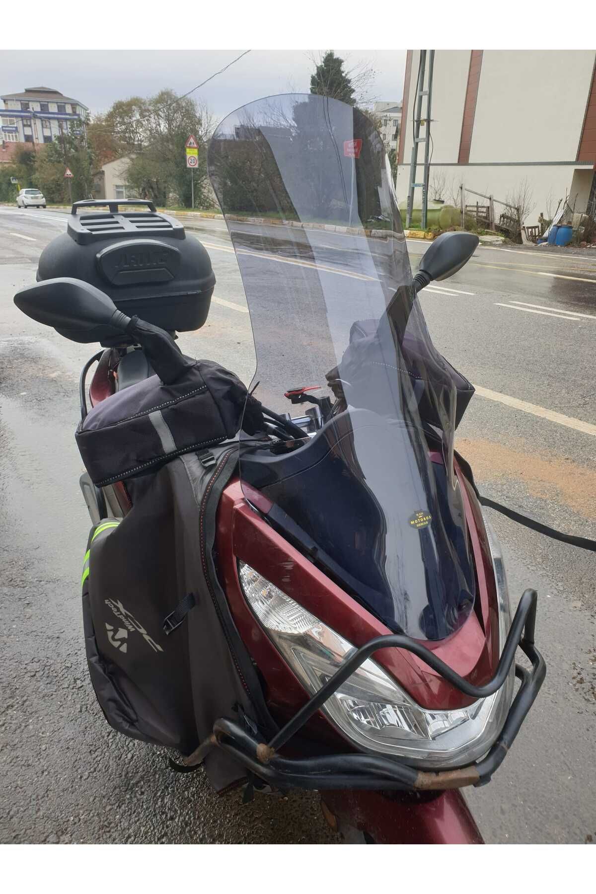 Honda Pcx Siperlik Ön Cam 2011 2013 Model 83cm Füme Renkli 4mm UZUN CAM