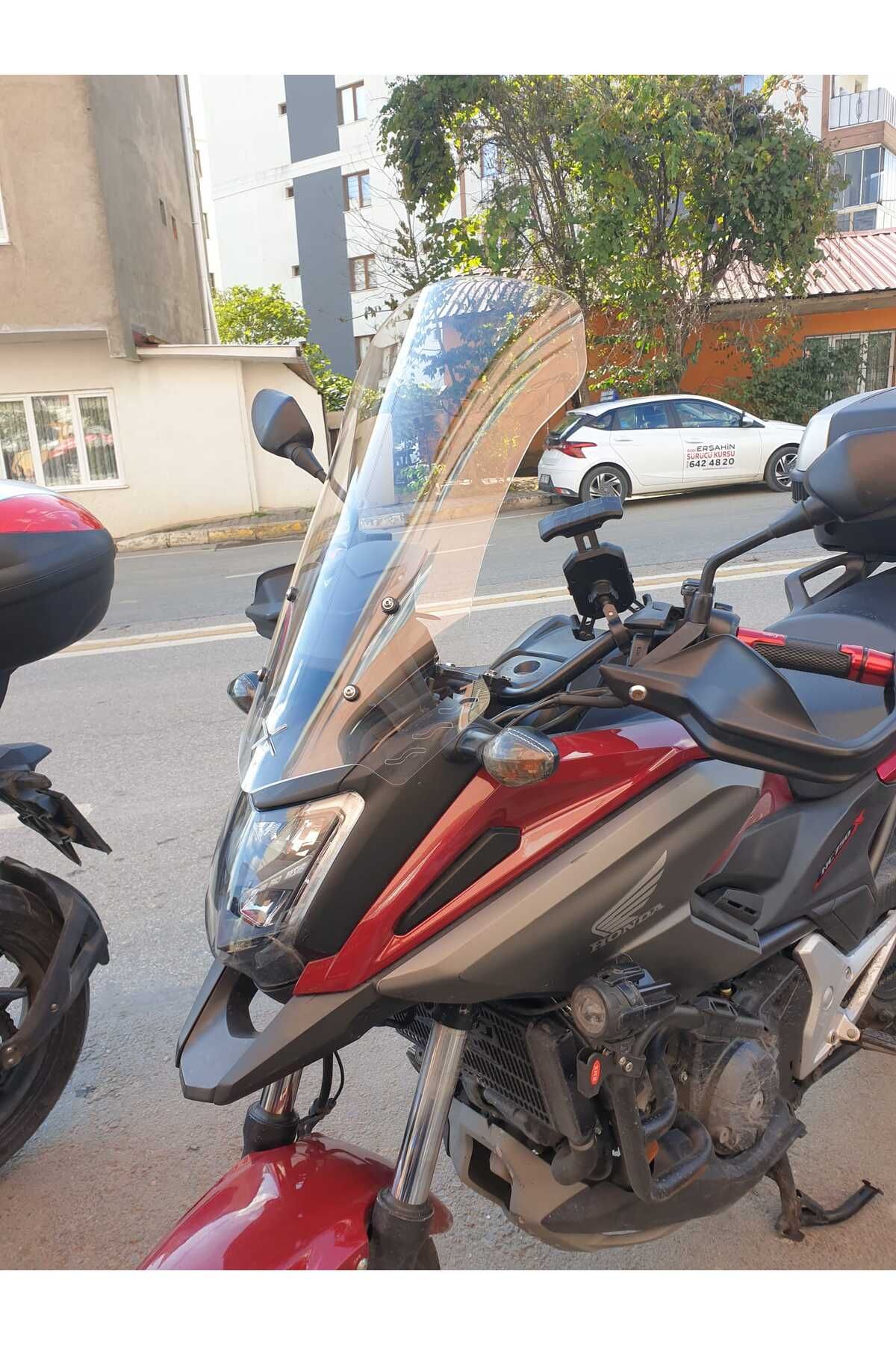 Honda NC 700 750 X Siperlik Ön Cam 2016 2020 Model 50cm Şeffaf Renkli 4mm ORTA BOYLU CAM