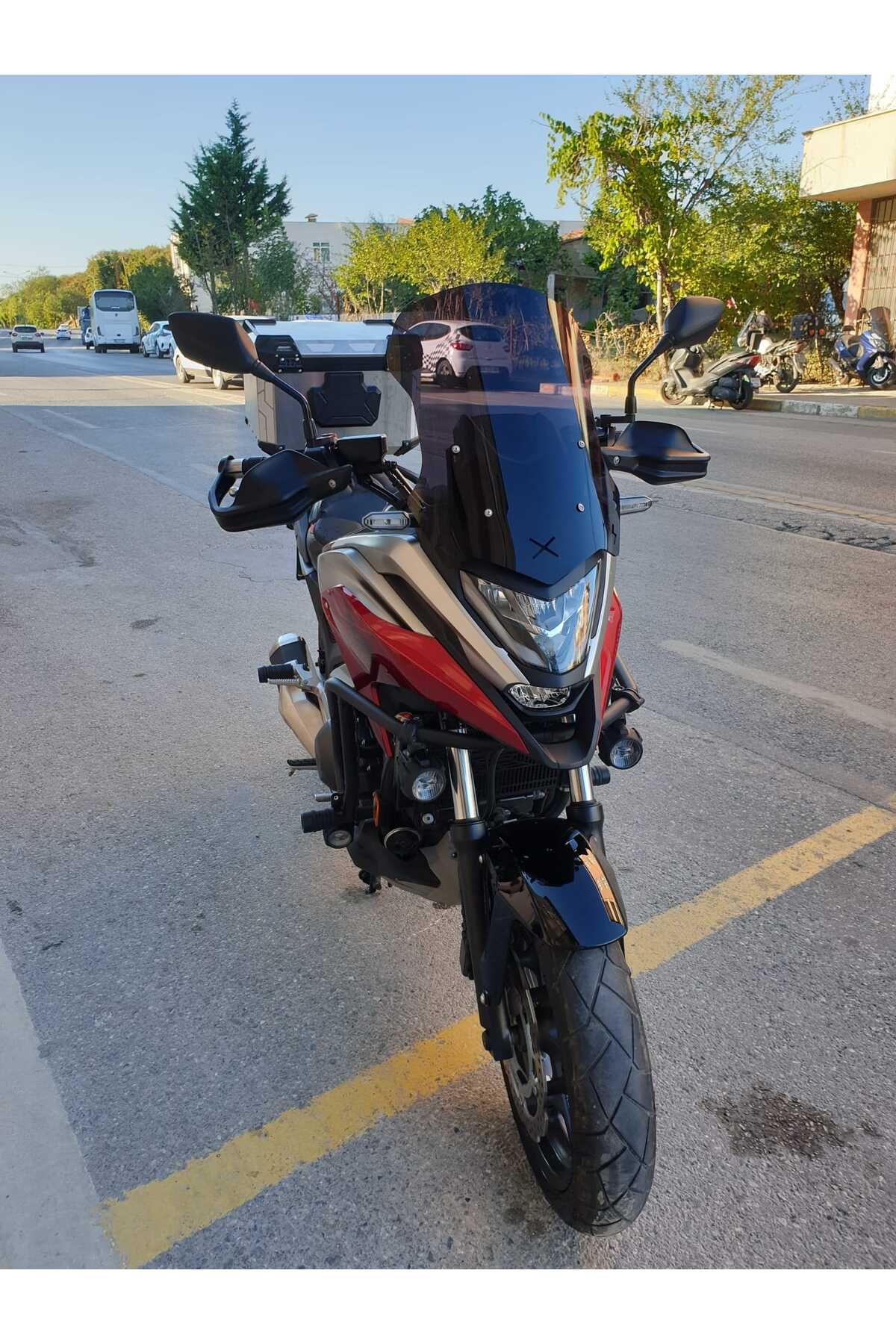 Honda NC 700 750 X Siperlik Ön Cam 2021-2025 Model 50cm Siyah Renkli 4mm ORTA BOYLU CAM