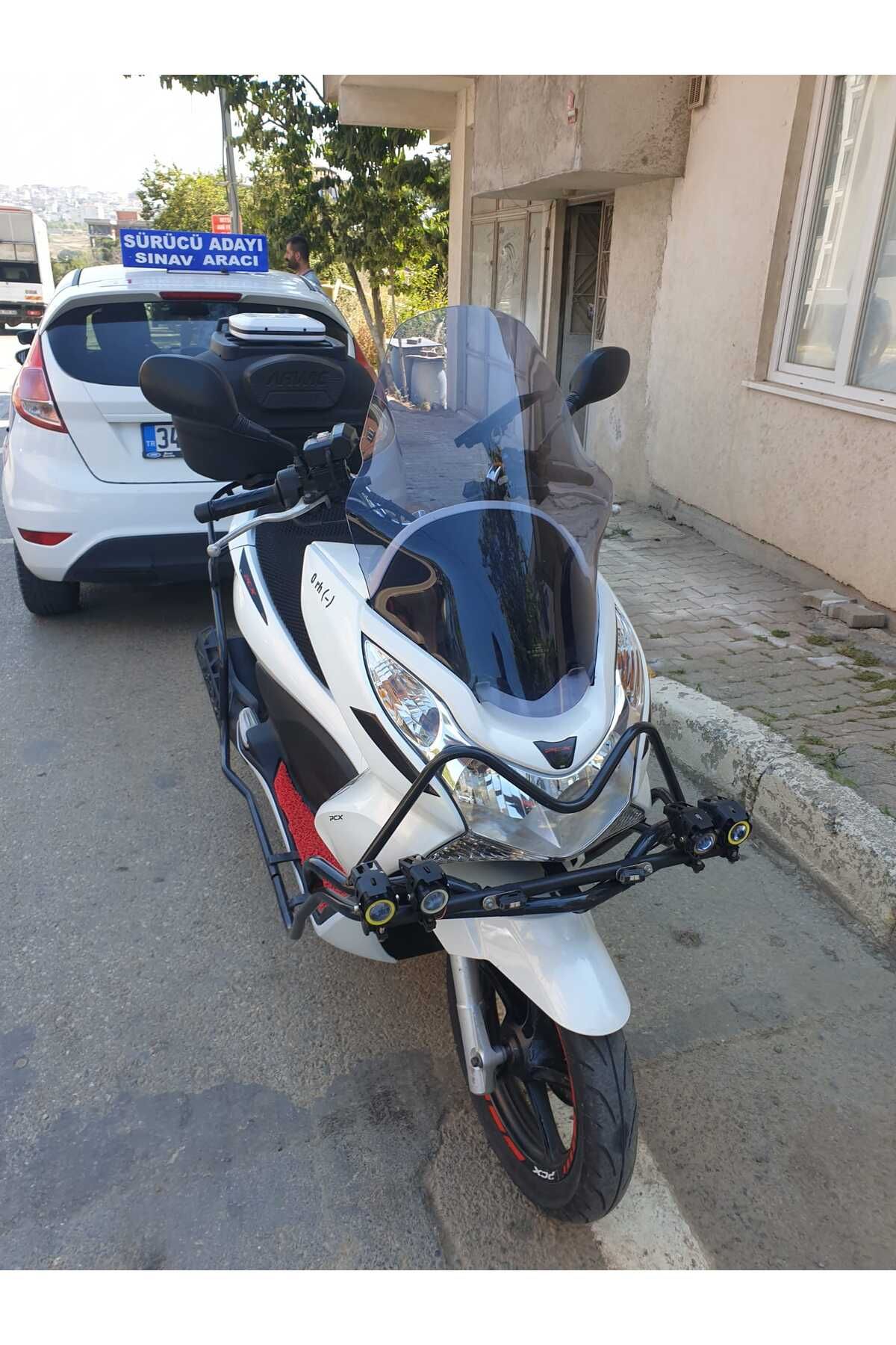 Honda Pcx Siperlik Ön Cam 2011 2013 Model 59cm Füme Renkli ORTA BOYLU CAM