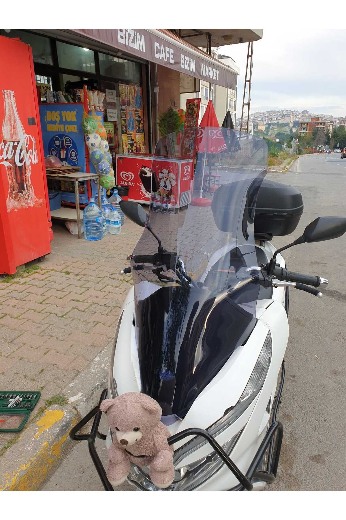 Honda Pcx Siperlik Ön Cam 2018 2020 Model 83cm Füme Renkli UZUN CAM