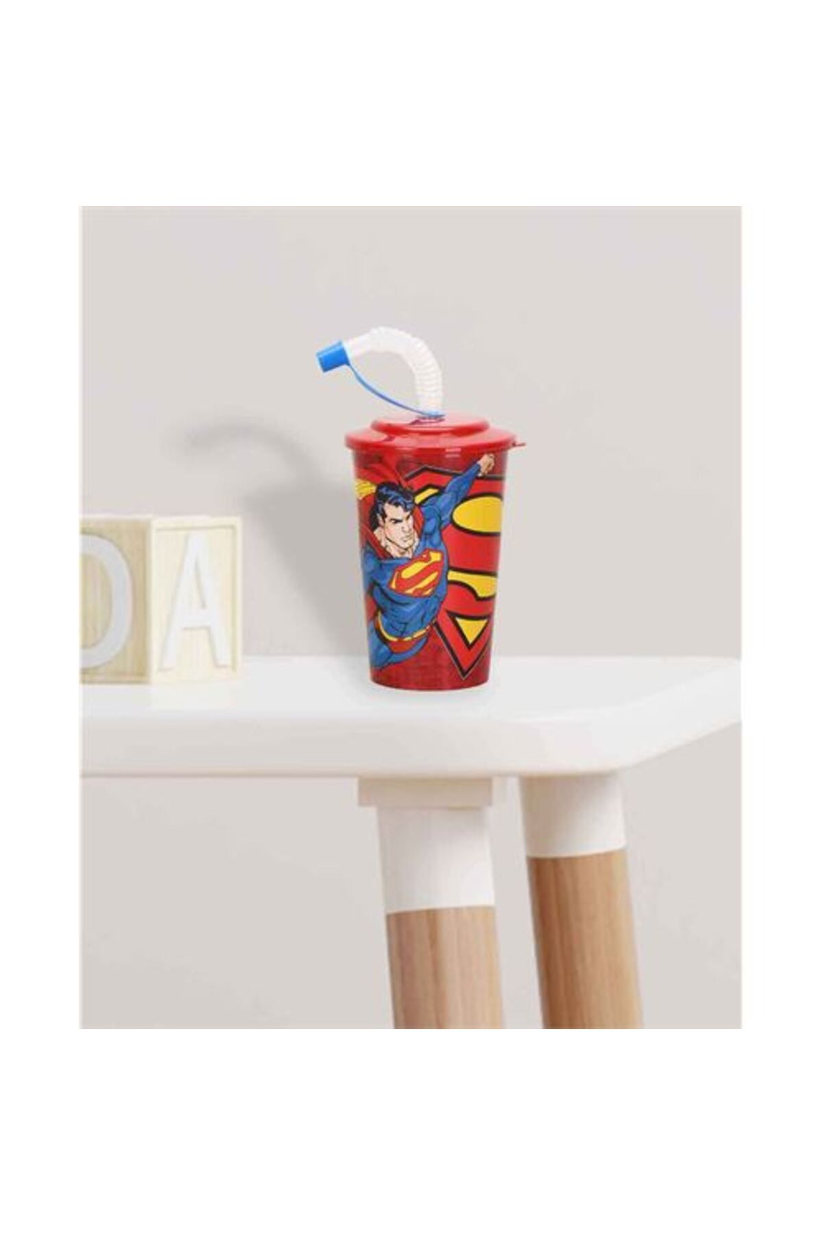 Takaz Global Pipetli Superman Lisanlı Çocuk Bardağı 717216