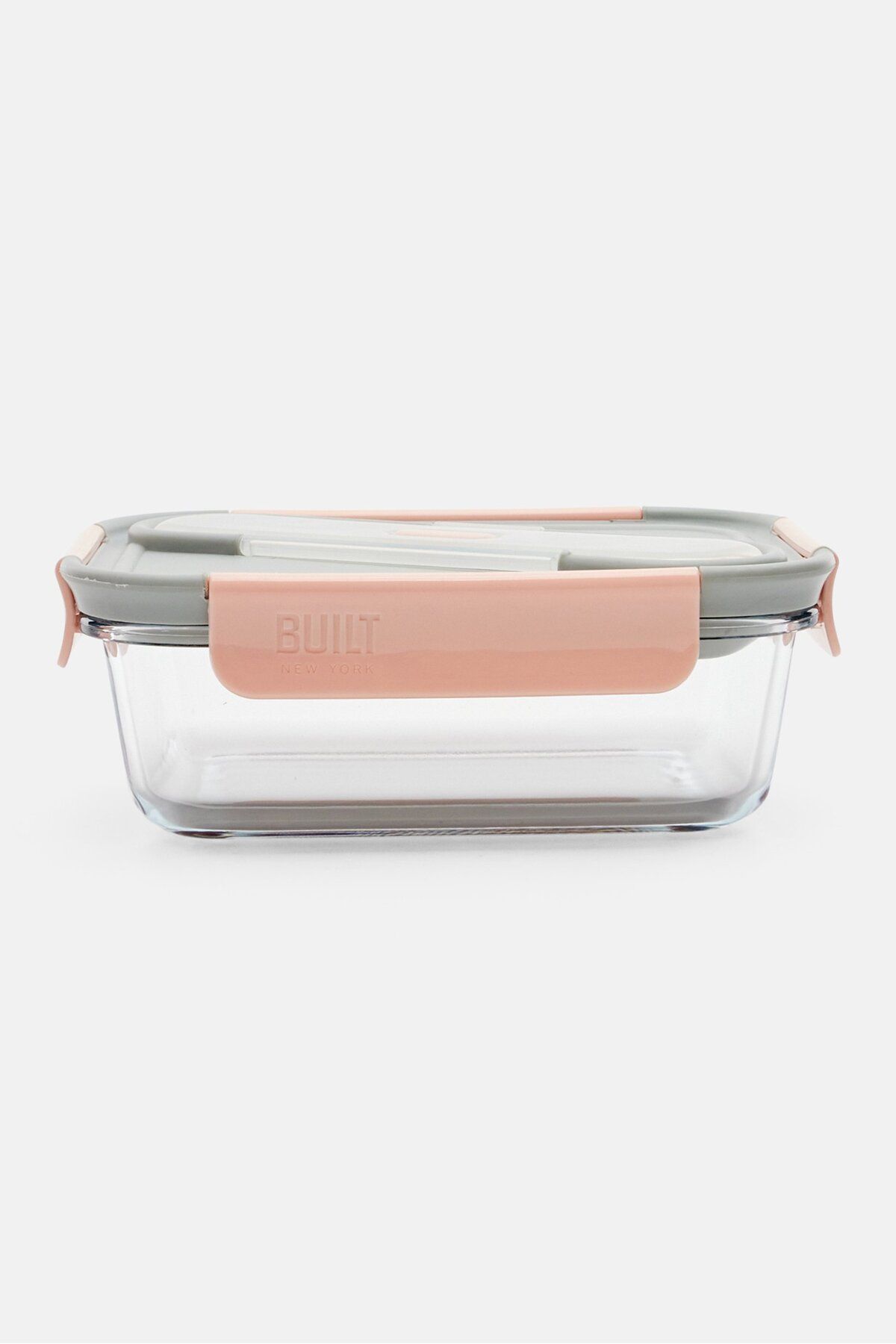 BUİLT NY-Lunch Box With Cutlery 900ml, Pink/Grey 1