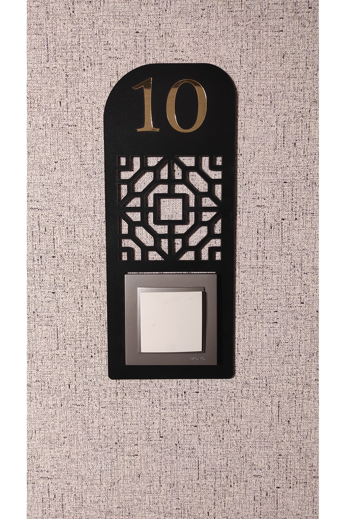 vagondecor VG095 - Kapı zili çerçevesi (Numara yazdırılabilir