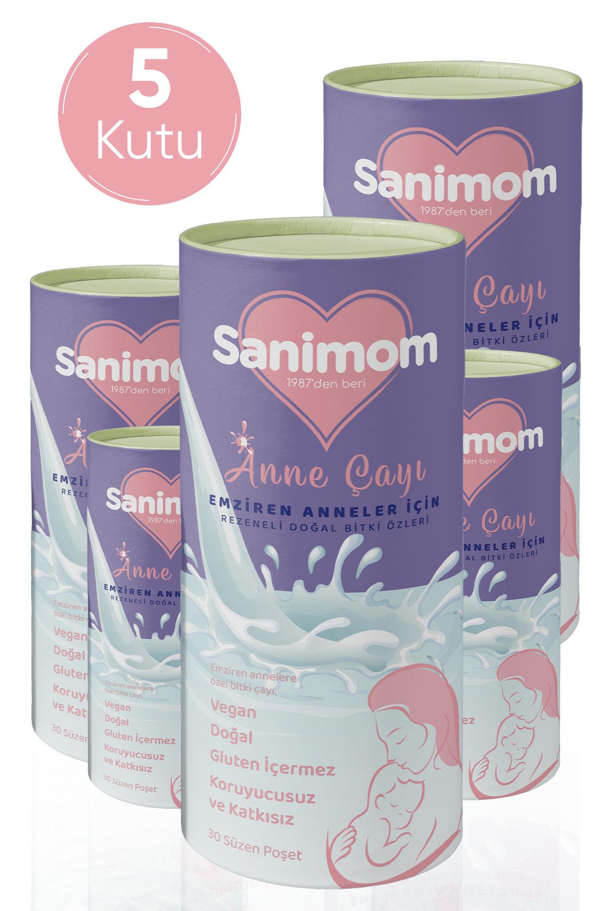 SANİMOM Sanimom Anne Sütü Arttırıcı Çay 5 Kutu