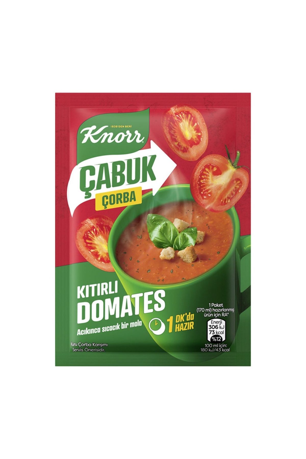 Knorr Çabuk Çorba Kıtırlı Domates 22 gr Paket (20 ADET)