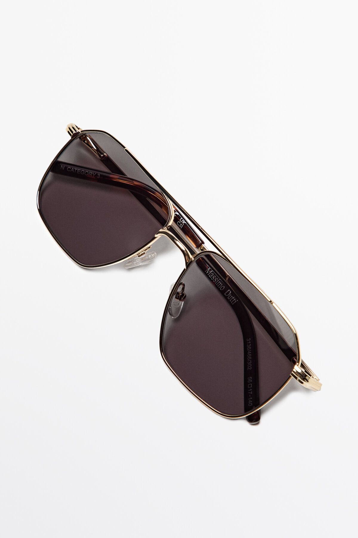 عینک آفتابی خلبانی فلزی Massimo Dutti