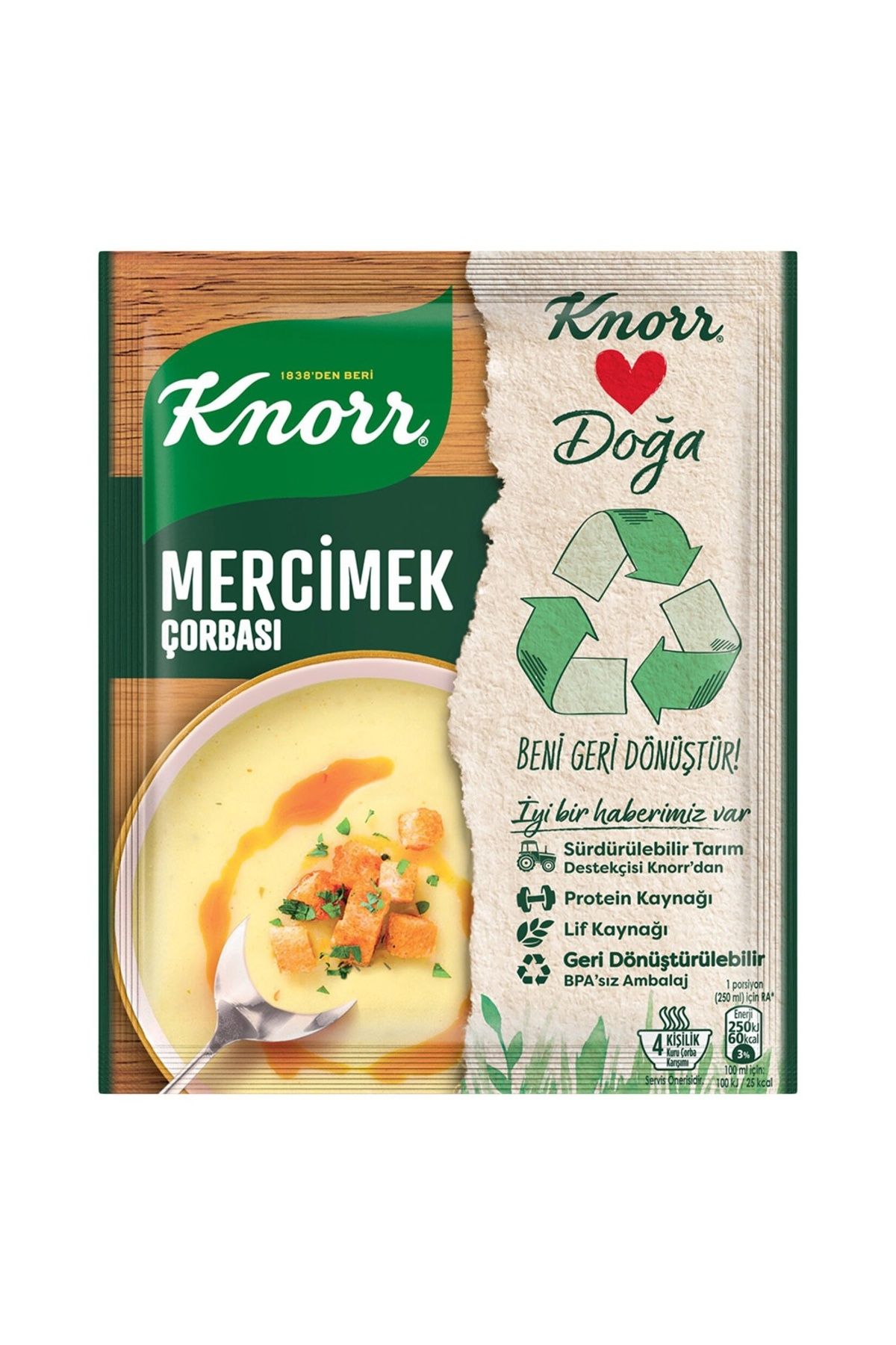 Knorr Süzme Mercimek Çorbası 76 gr Paket (10 ADET)