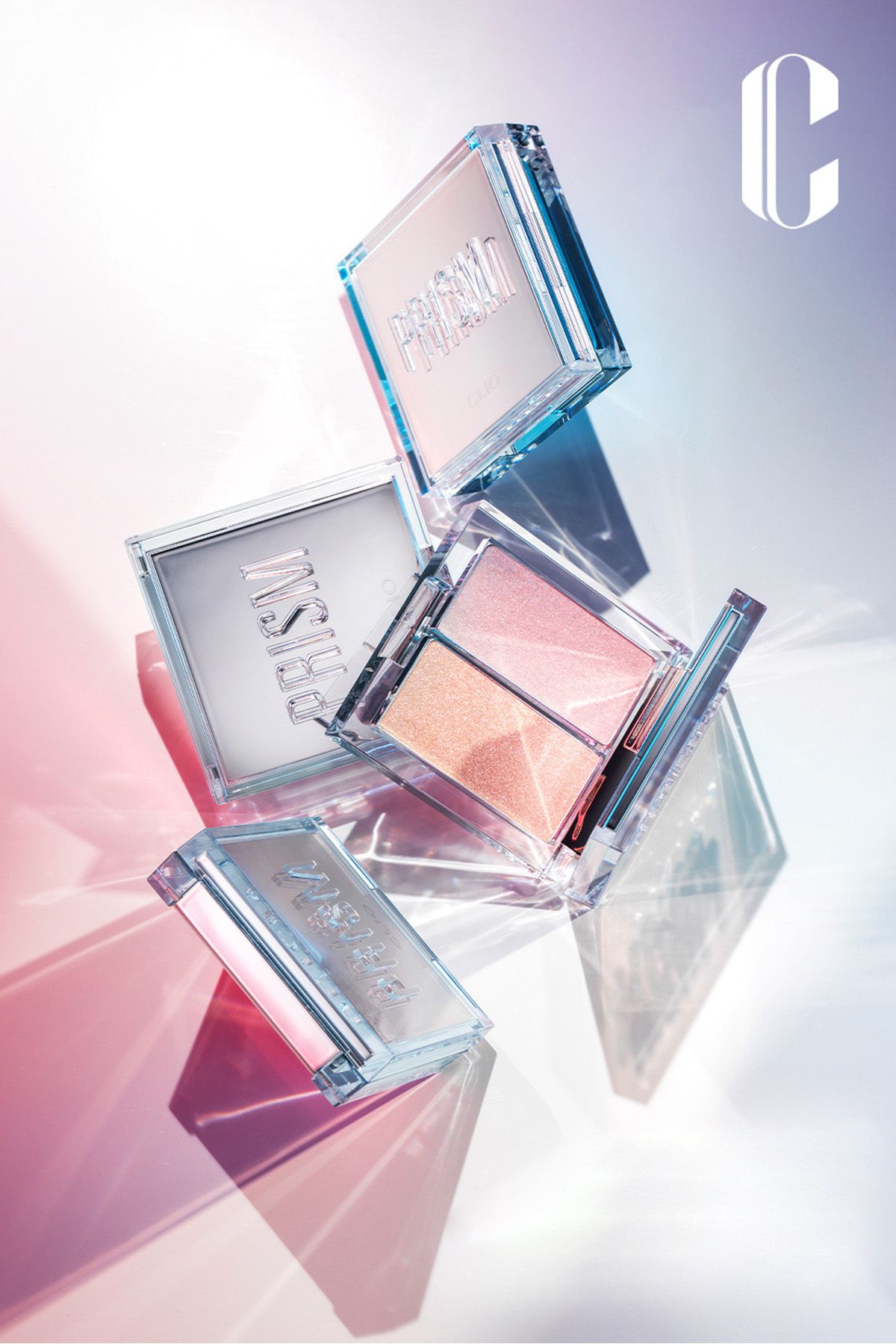 CLIO-2-Pack Highlighter Clio Prism Highlighter Duo Providing Intense Shine with Pearl Grain (01 Cream Fizz) 6
