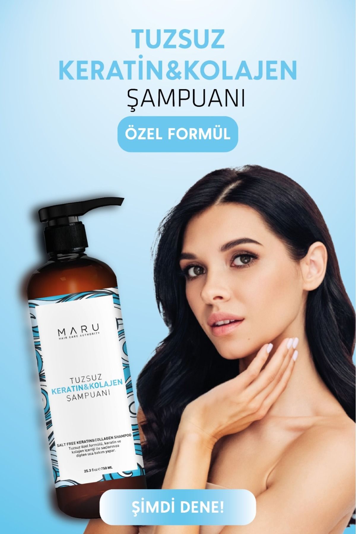 MARU Tuzsuz Keratin Ve Kolajen Bağ Onarıcı Bakım Şampuan 750 ml 8699211721099-5