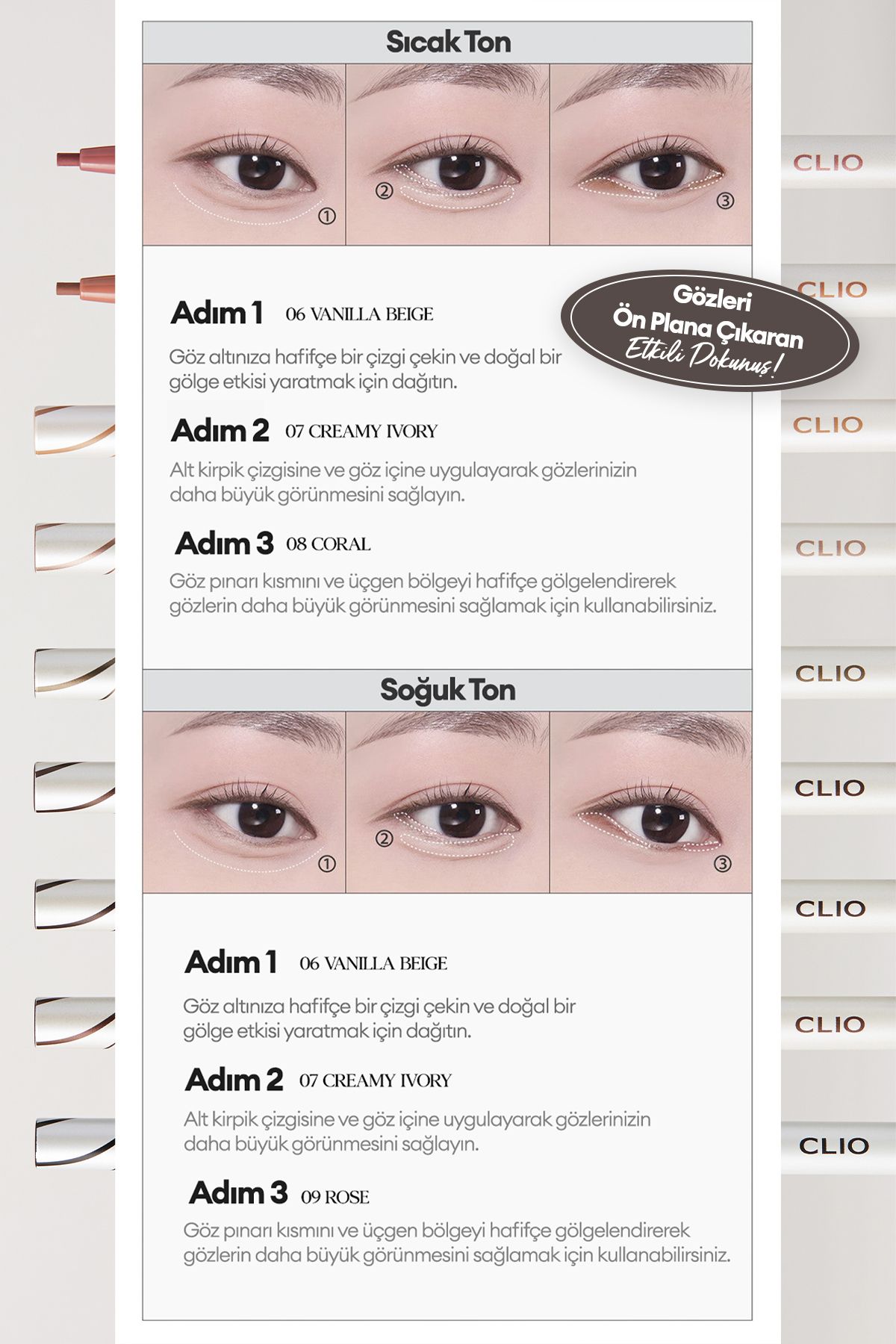 CLIO-Clio Sharp so Simple Waterproof Fine Point Eye Liner - Waterproof Pencil Liner (02 Brown) 5