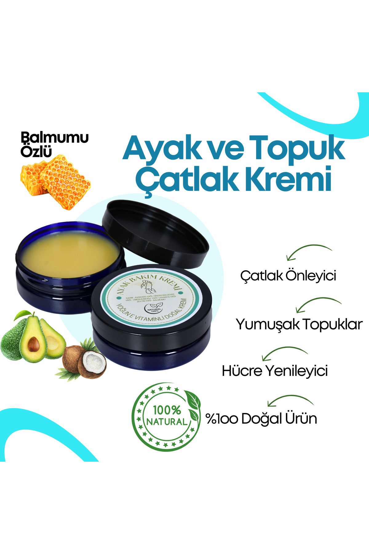 Öncü Ticaret %100 Doğal Ayak Ve Topuk Çatlak Kremi