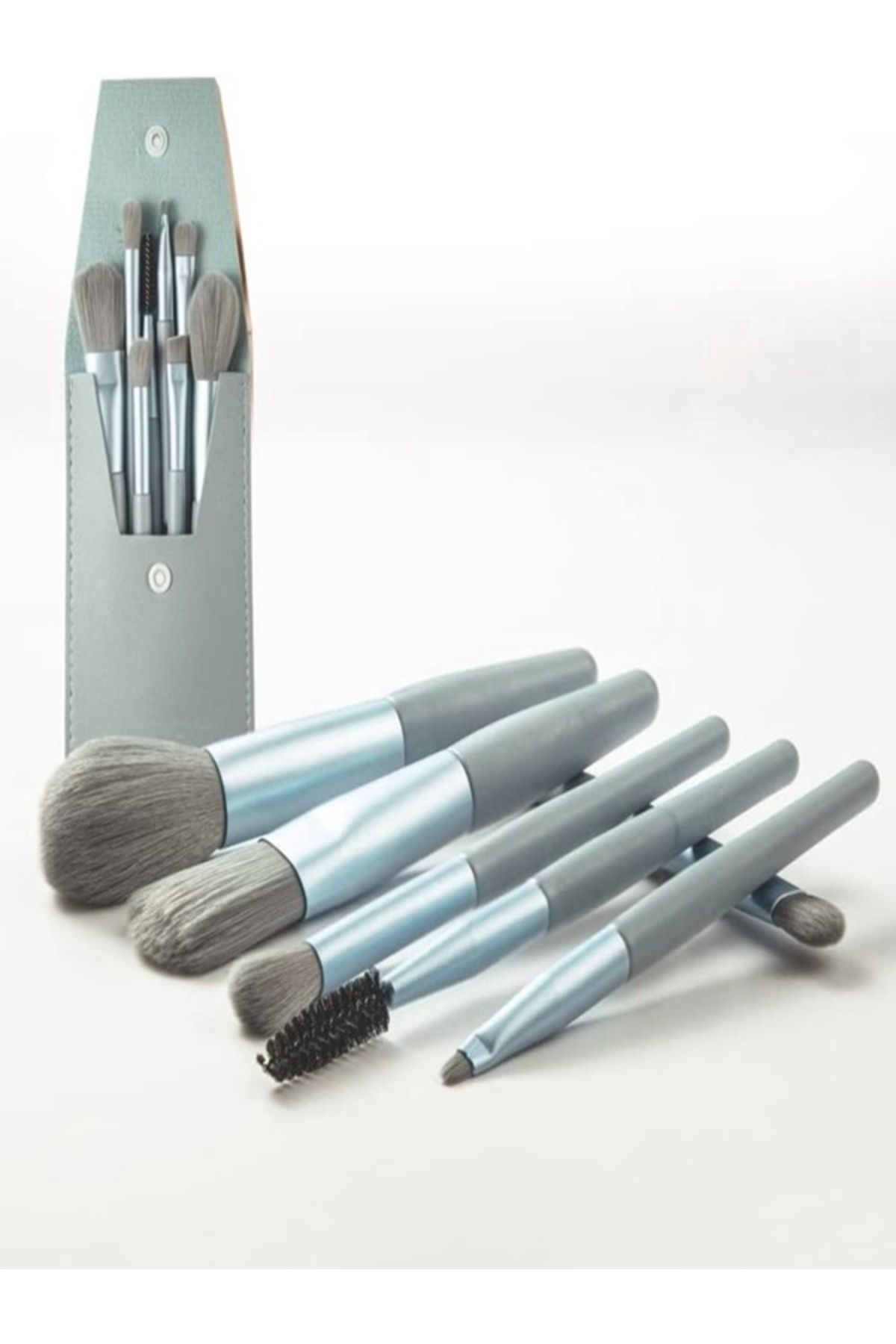 gaman Dimensiune Mini Pentru Călătorii, Set Portabil, Set De Pensule De Machiaj Din 8 Piese Cu Geantă - One Size
