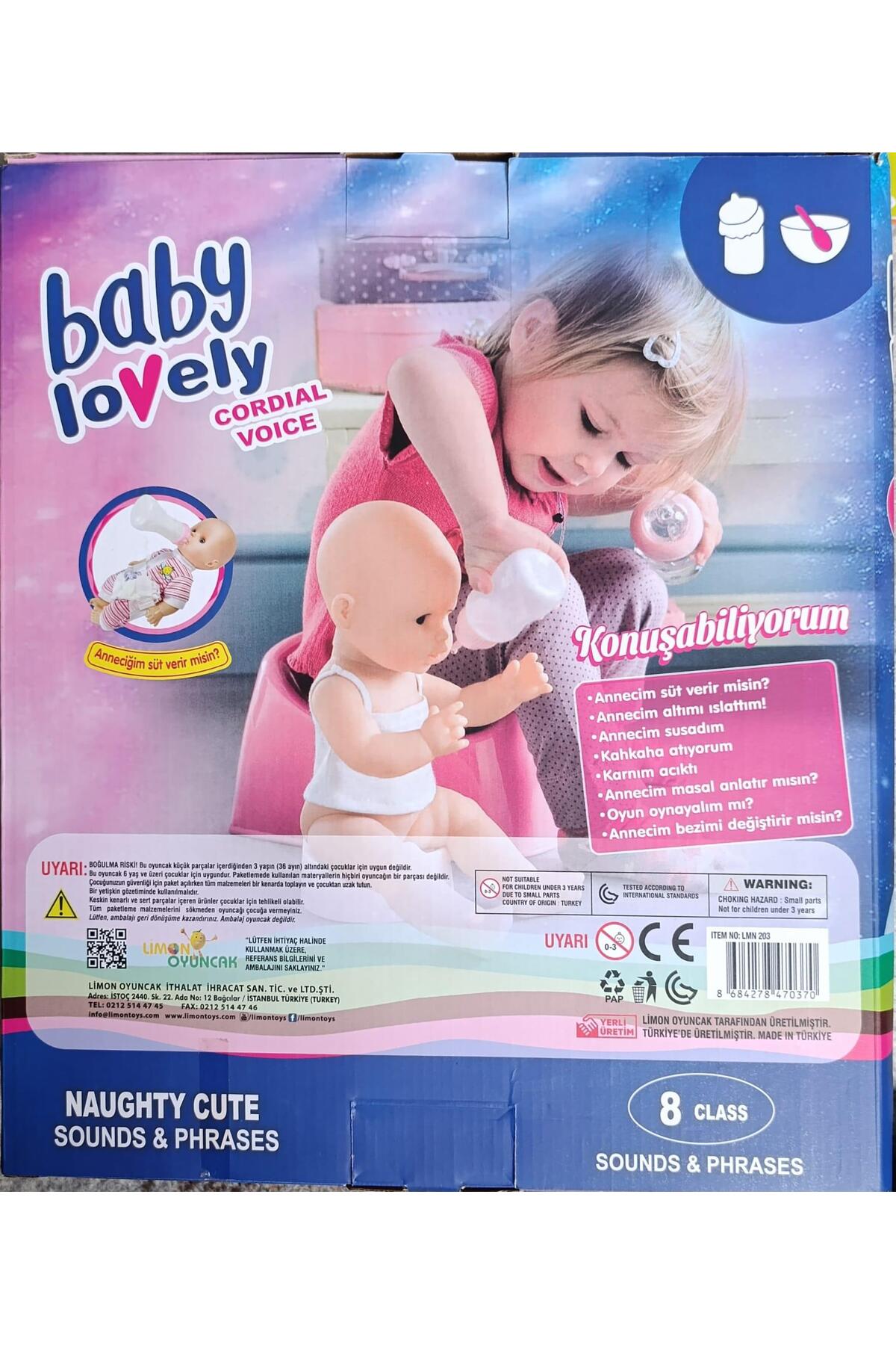 SepetinBurada LMN203 KONUŞABİLEN ALTINI ISLATAN  BEBEK 30 cm fotoğrafı 2 (önizleme)