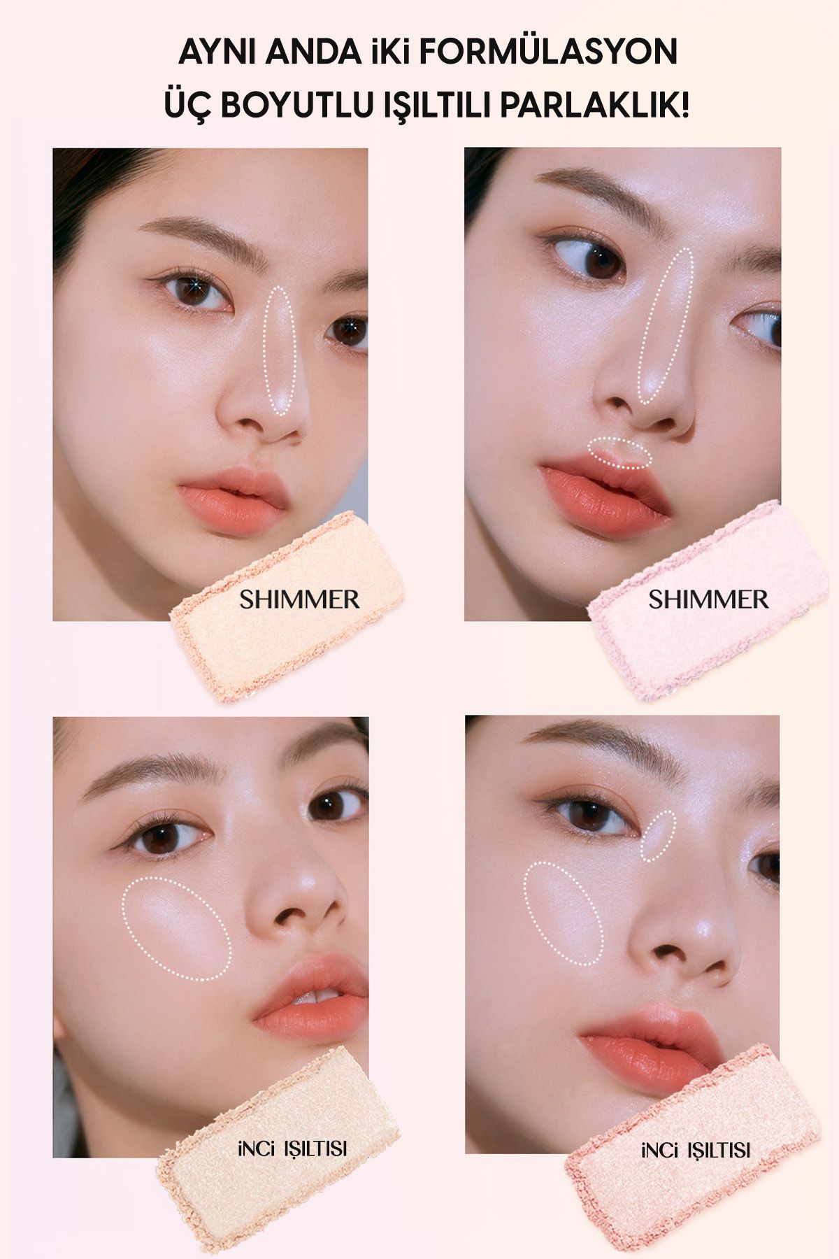 CLIO-2-Pack Highlighter Clio Prism Highlighter Duo Providing Intense Shine with Pearl Grain (01 Cream Fizz) 3