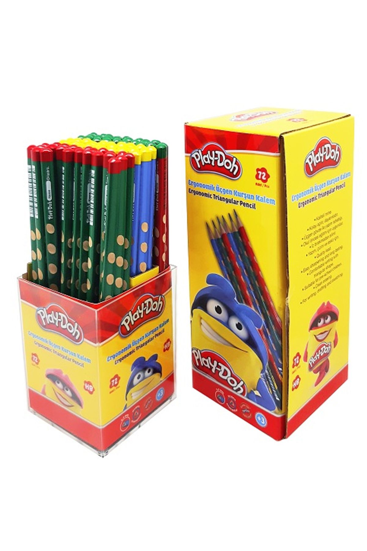 Play-Doh Kurşun Kalem Oluklu Üçgen 72 Li