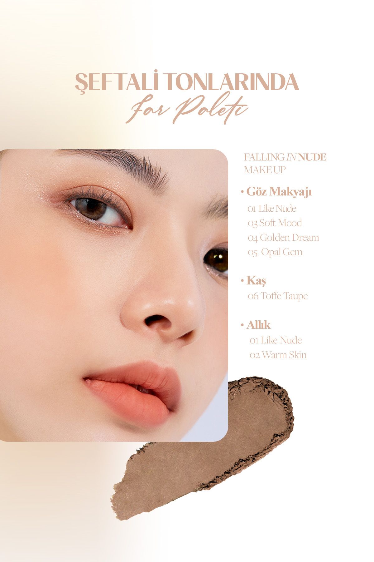 كليو-Clio Pro Eye Palette Mini - لافتة للنظر، مصبوغة بشكل مكثف، بألوان (04 Falling in Nude) 4