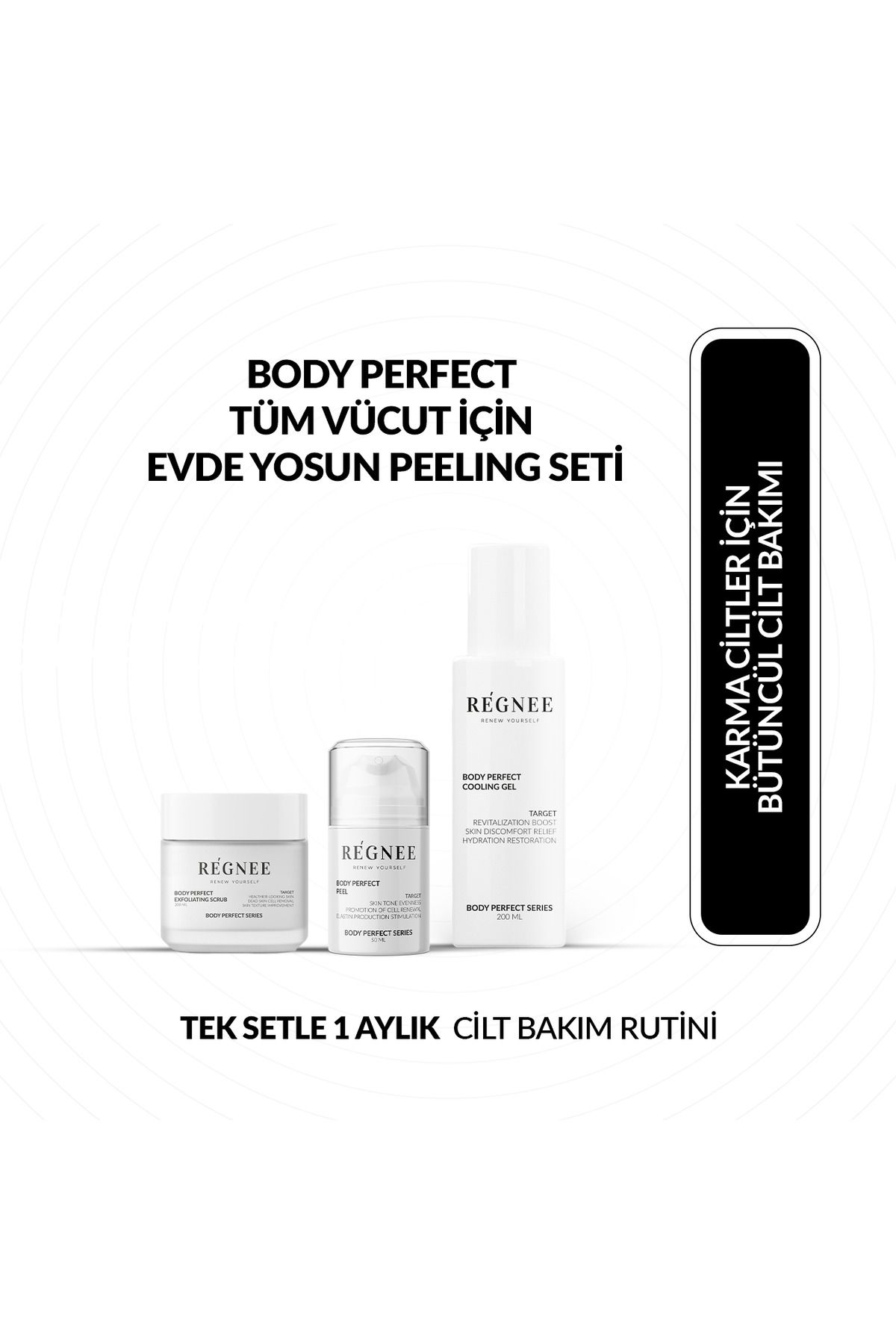 régnee Body Perfect (Tüm Vücut İçin Kullanılabilir) Yosun Peeling Seti