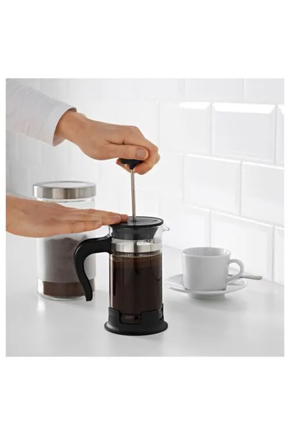 SUMUHOME UPPHETTA FRENCH PRESS PASLANMAZ ÇELİK SİYAH 0,4 LT