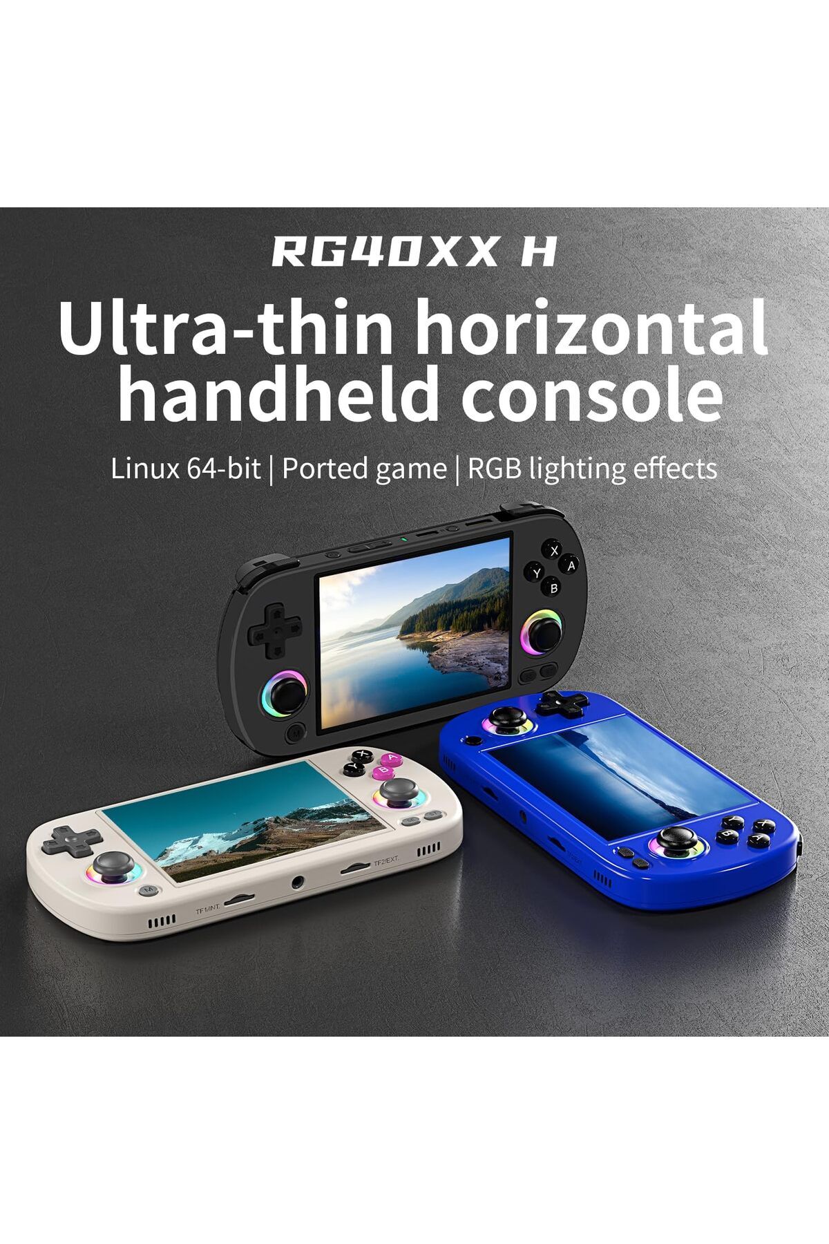 ANBERNIC-RG40XX H Retro Handheld Game Console, 4.0 Inch IPS Screen Built-in 64G TF Card 5488 Games 2