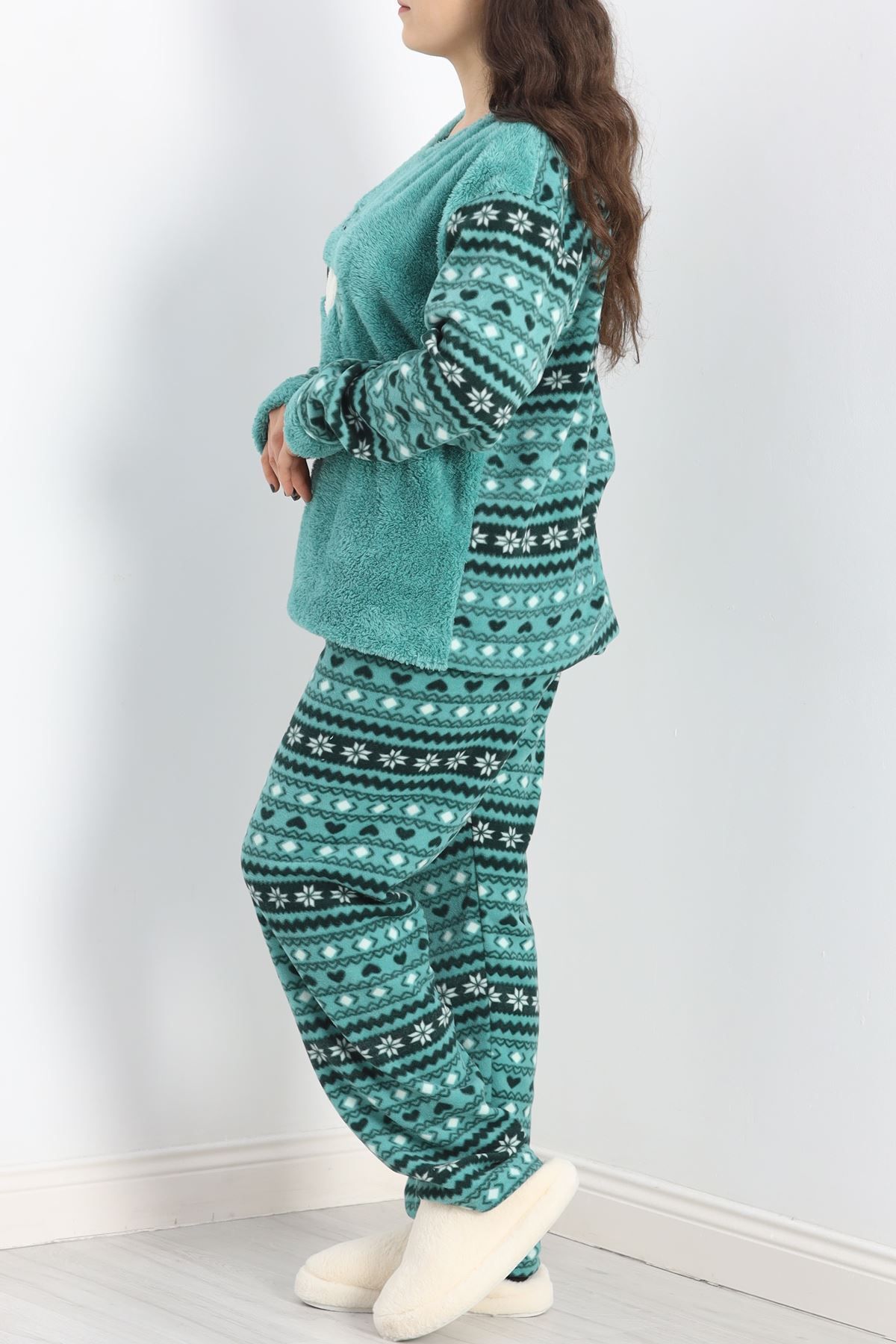 Joyboyshop-Mint Oversize Fleece Pajamas Set - 19199.1048. 2