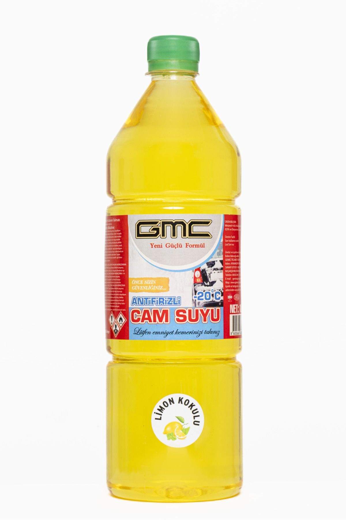 Gmc Oto Cam Suyu Limon Parfümlü Ve Antifrizli 1lt