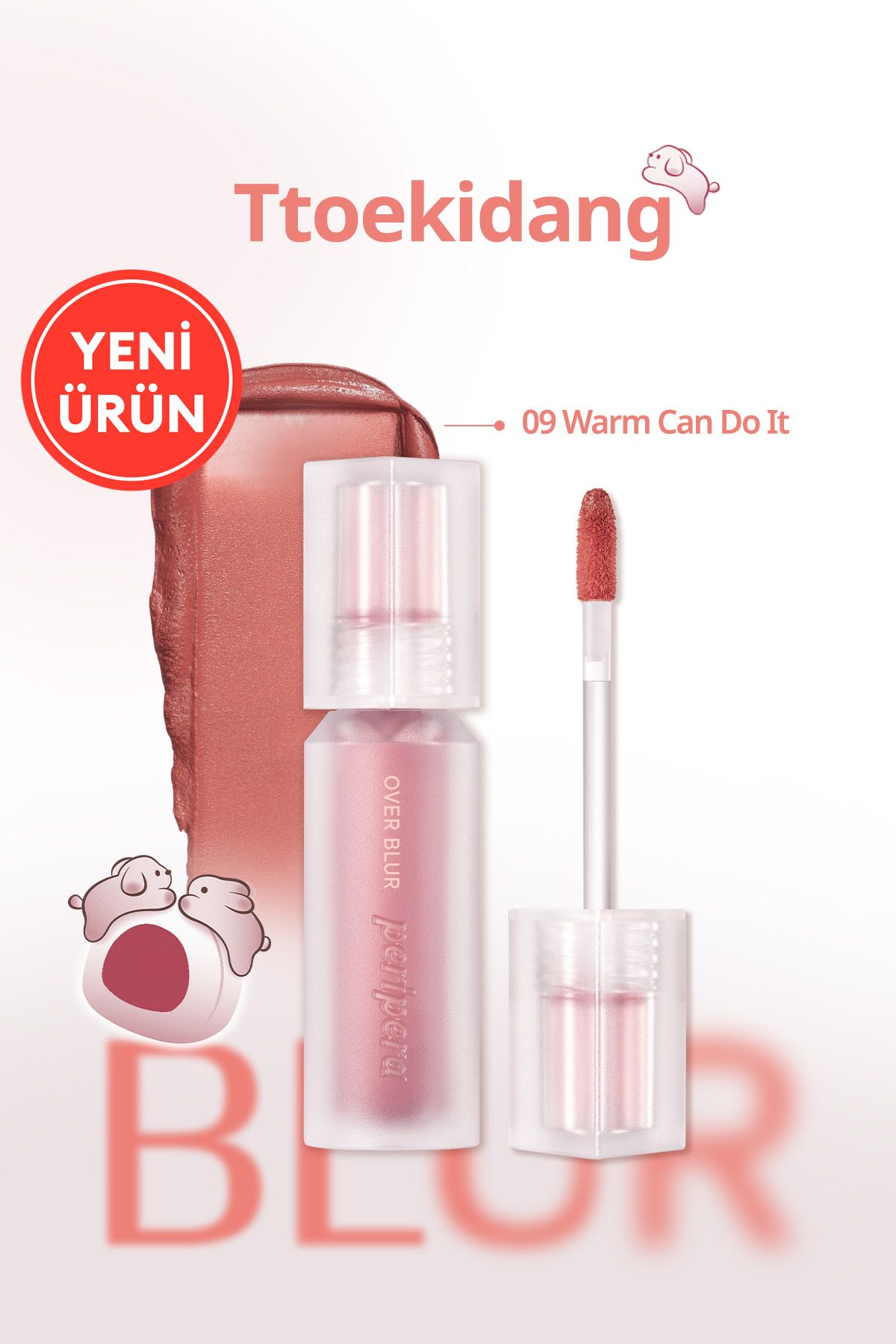 PERIPERA-Tint Peripera over Blur Tint (009 Warm Can Do It) (Tteok) 1