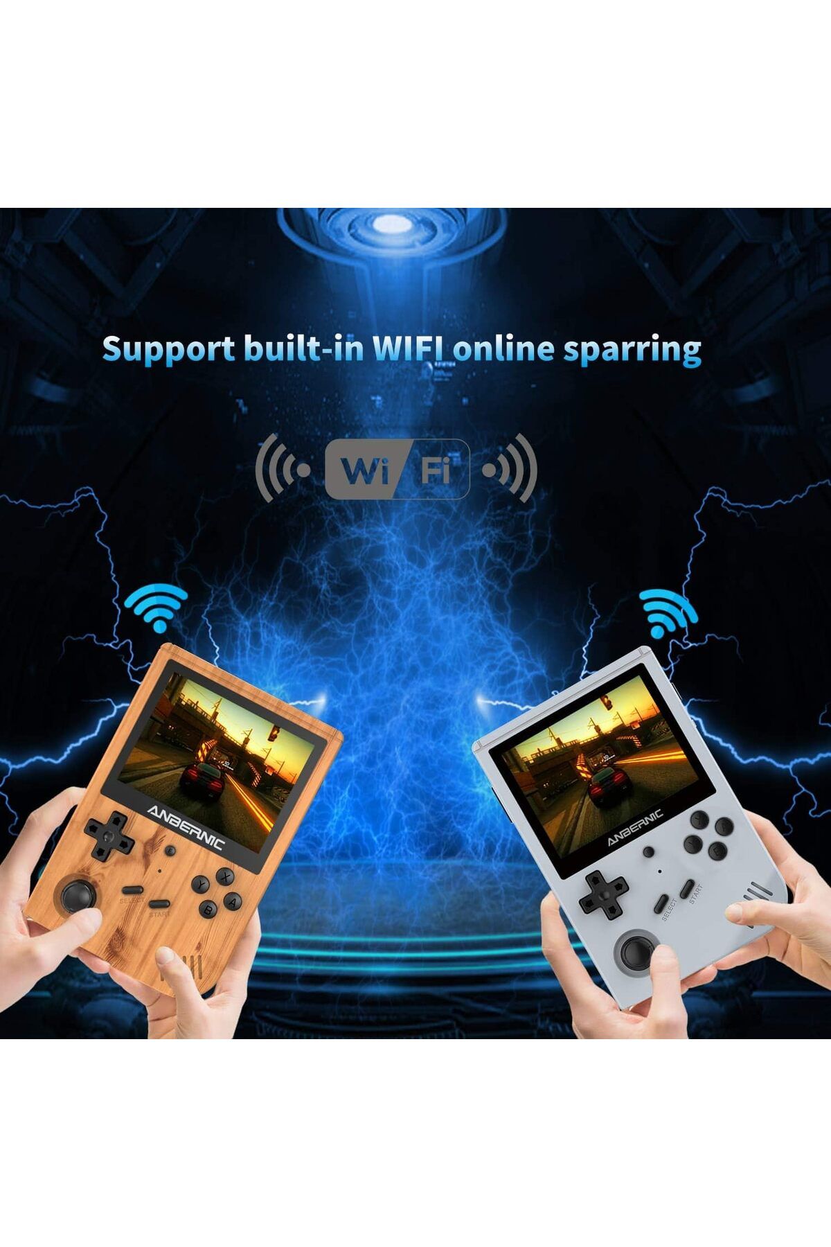ANBERNIC-RG351V Handheld Game Console Open Source System Built-in WiFi 64G TF Card 2500 Classic Games 4