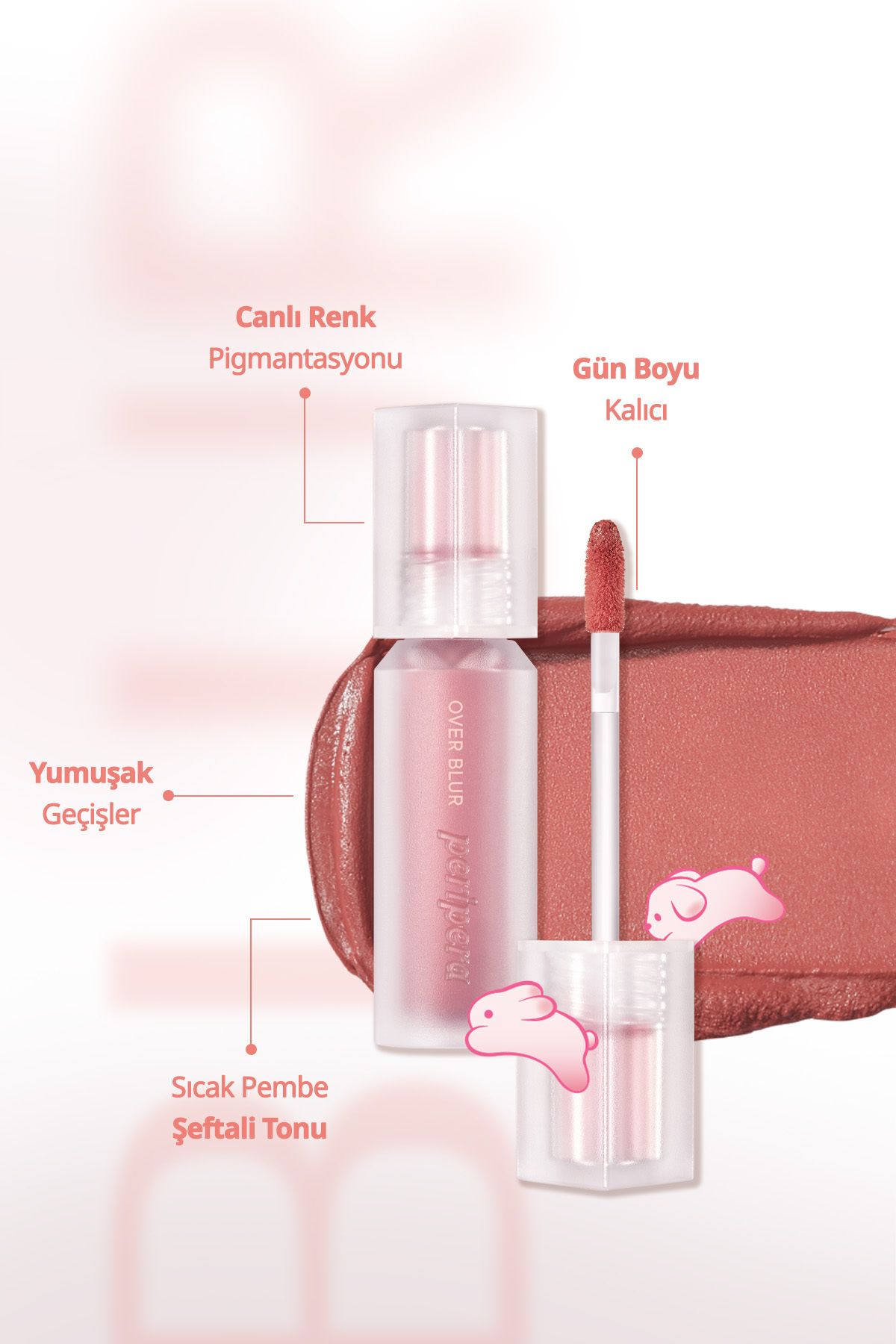 PERIPERA-Tint Peripera over Blur Tint (009 Warm Can Do It) (Tteok) 2