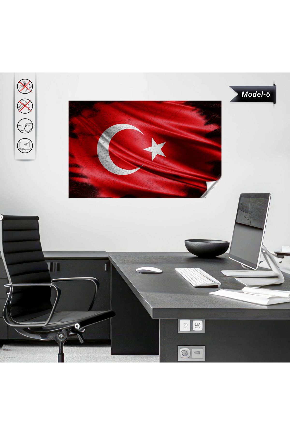 ZERO LAND Türk Bayrağı (Model-6) 50 CM x75 CM DRSTR