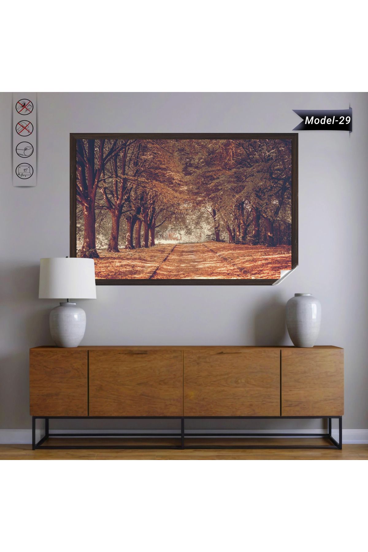 ZERO LAND Statik Tutunma Özellikli Tablo - Poster Manzara (Model-29) 78 CM X 117 CM DRSTR