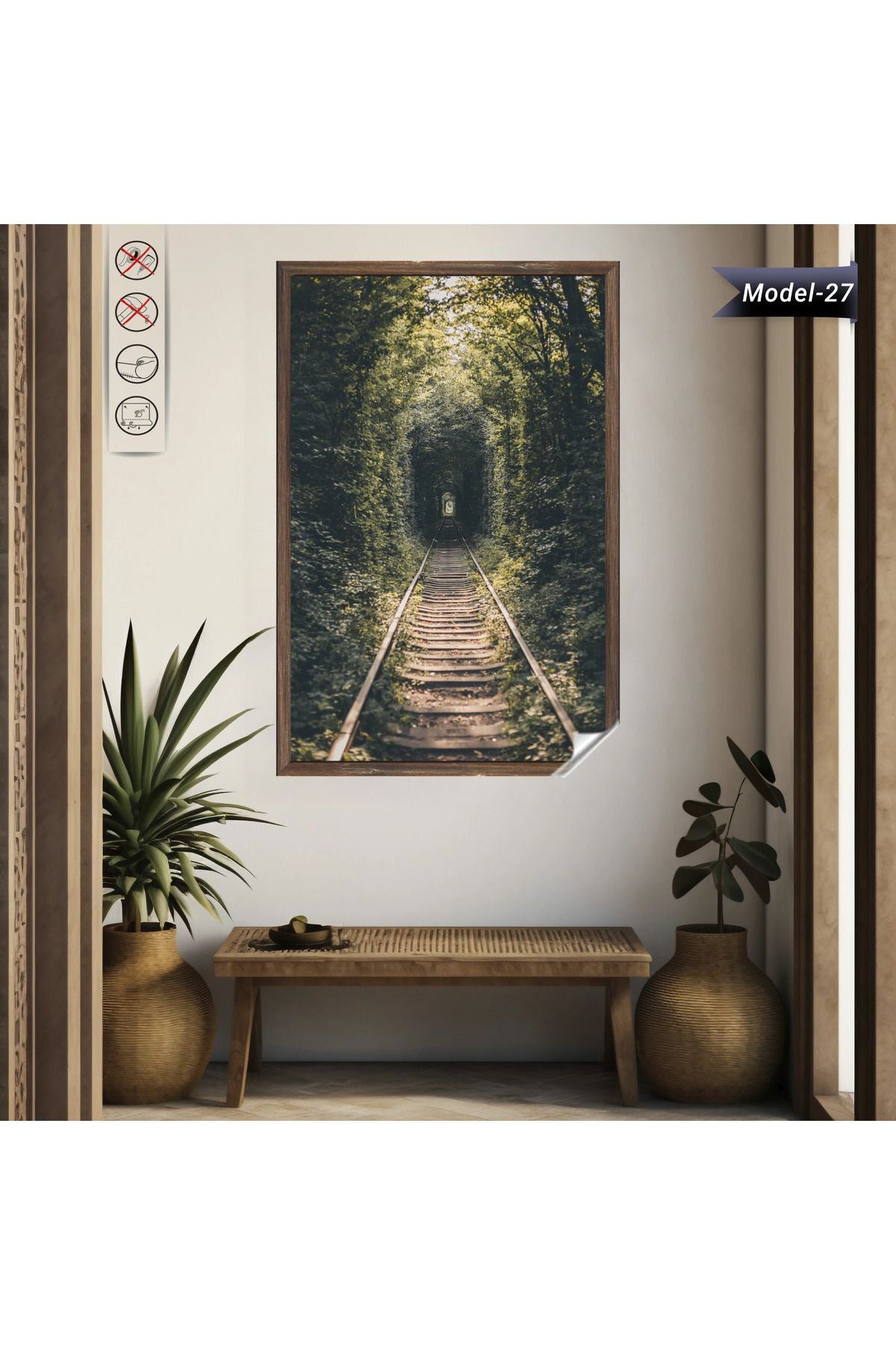ZERO LAND Statik Tutunma Özellikli Tablo - Poster Manzara (Model-27) 78 CM X 117 CM DRSTR