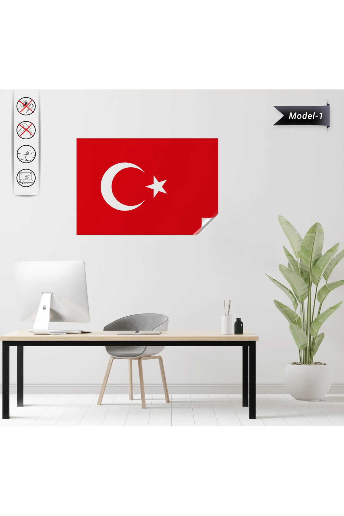 ZERO LAND Türk Bayrağı (Model-1) 50 CM x75 CM DRSTR