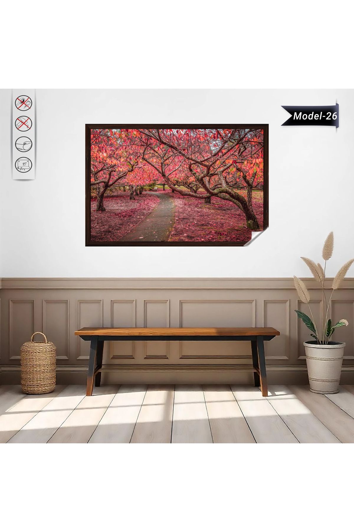 ZERO LAND Statik Tutunma Özellikli Tablo - Poster Manzara (Model-26) 78 CM X 117 CM DRSTR