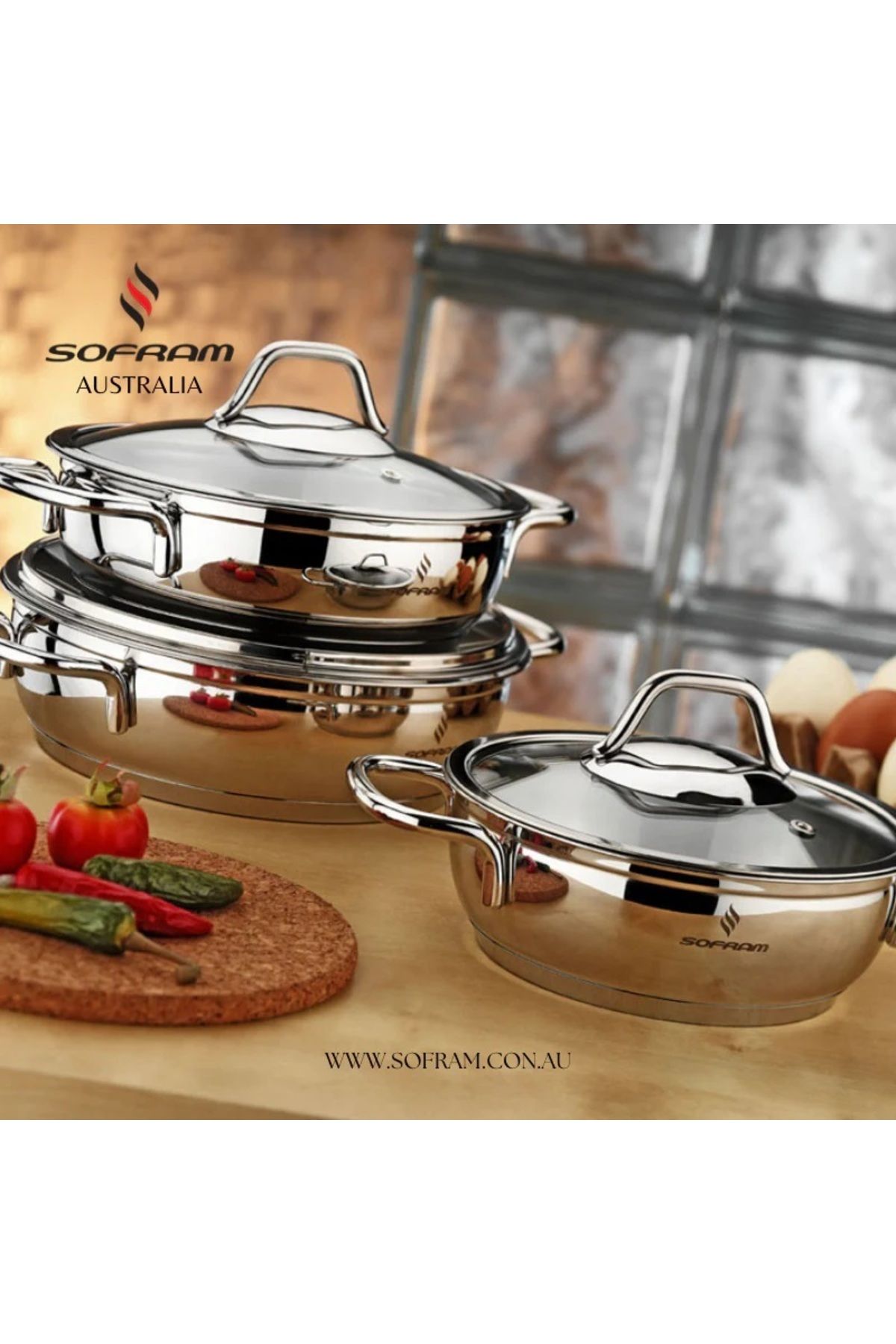 Sofram-Stainless steel Omelet cookware set 6 piece 4