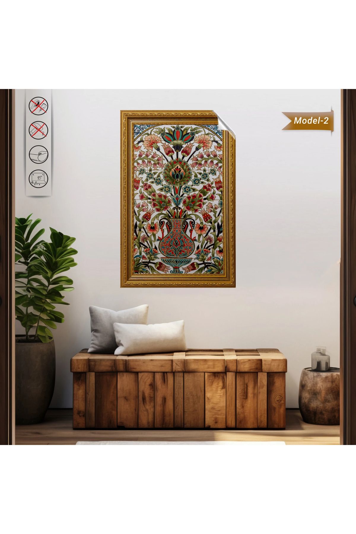 ZERO LAND Statik Tutunma Özellikli Tablo - Poster Çini (Model- 2) 65 CM X 100 CM DRSTR