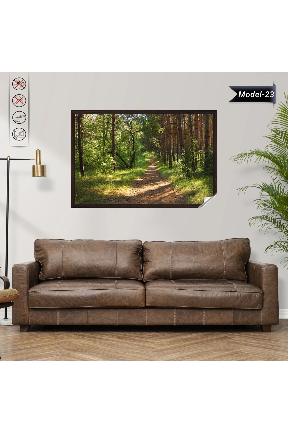 ZERO LAND Statik Tutunma Özellikli Tablo - Poster Manzara (Model-23) 78 CM X 117 CM DRSTR