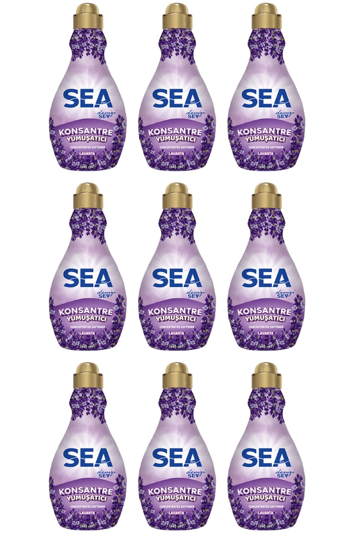 Sea Konsantre Yumuşatıcı Lavanta 1440 ml * 9 Adet Avantaj Paketi