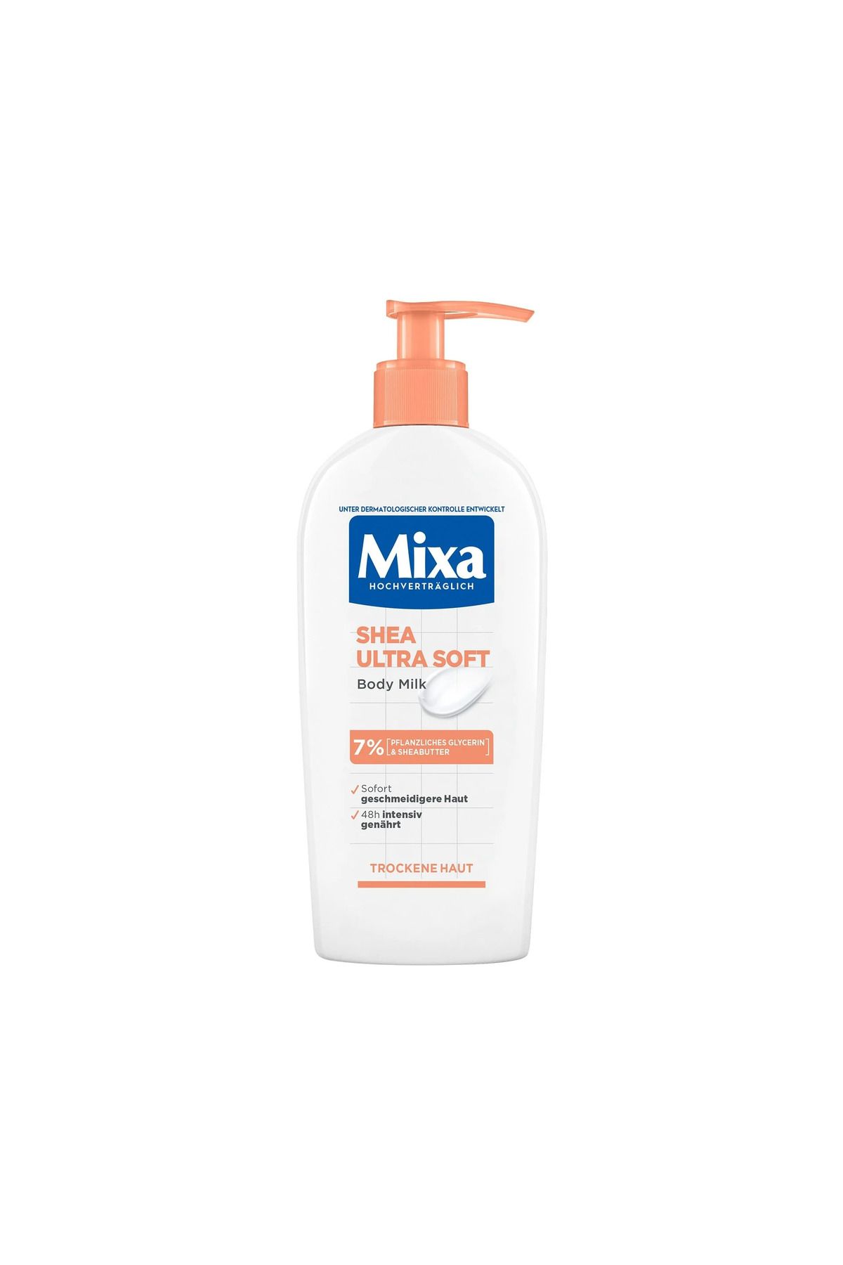 MİXA 7% Shea Yağı Ve Gliserin, Kuru Ve Pürüzlü Ciltler Için 48 Saat Nem, Ultra Yoğun Besleyici 250ml