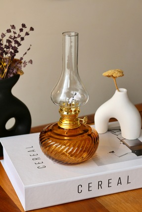 muunart Gaz Lambası - Şeffaf Renkli - Amber