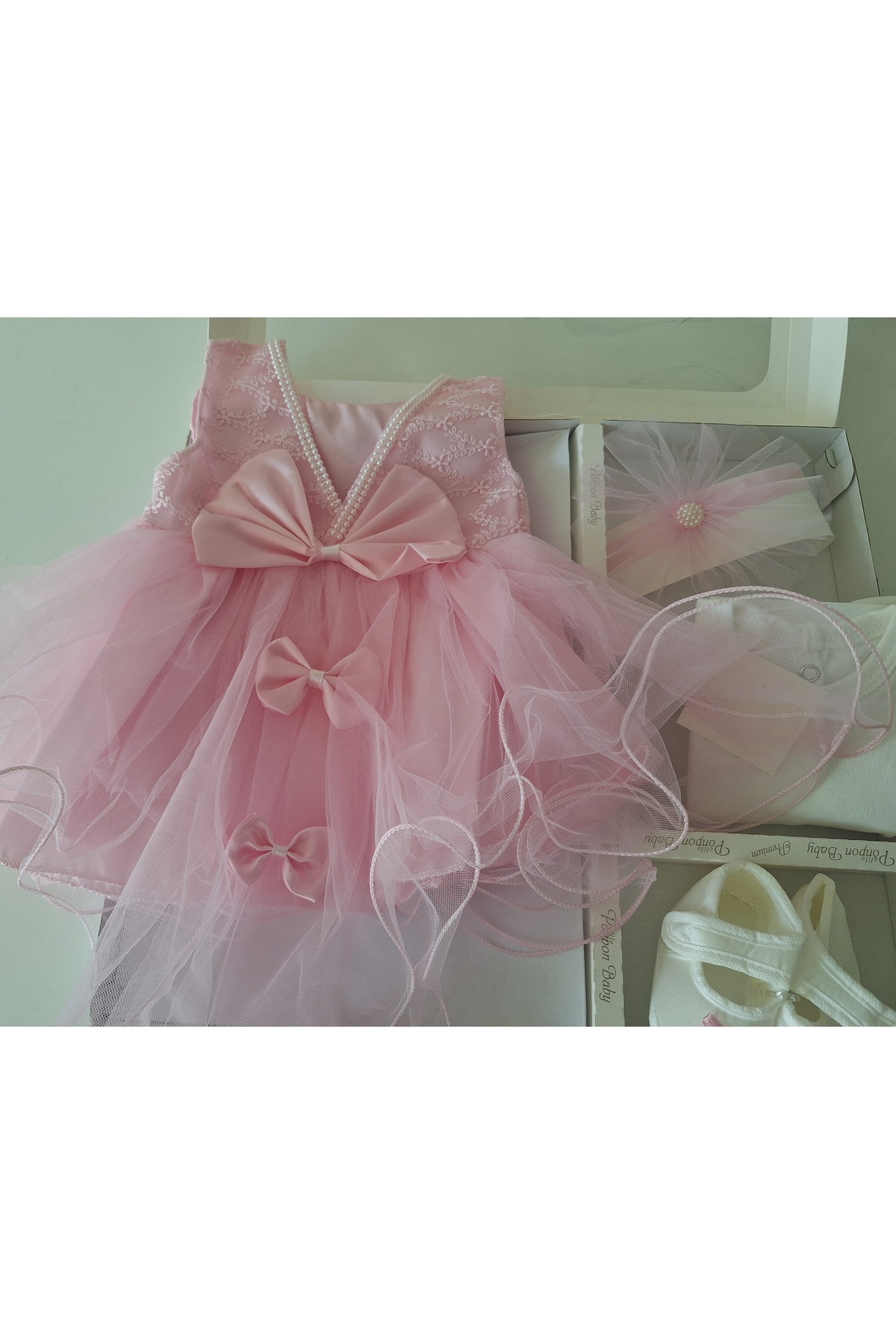 biyan collection Kız Bebek Mevlüt Takımı Gelinlik Abiye Elbise Bebek Doğum Baby Shower Hediyesi fotoğrafı 5 (önizleme)
