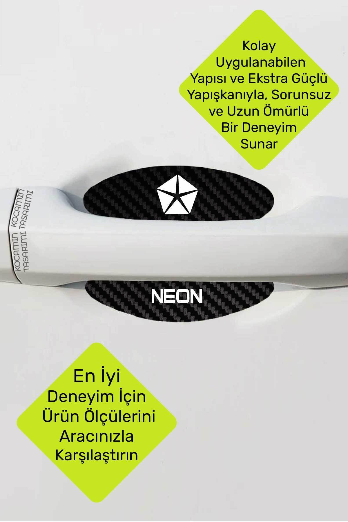 Kocamın Tasarımı-مجموعة رقائق كربونية داخلية مضادة للخدش وتصميم أنيق مع حروف نيون مناسبة لنموذج كرايسلر نيون 5