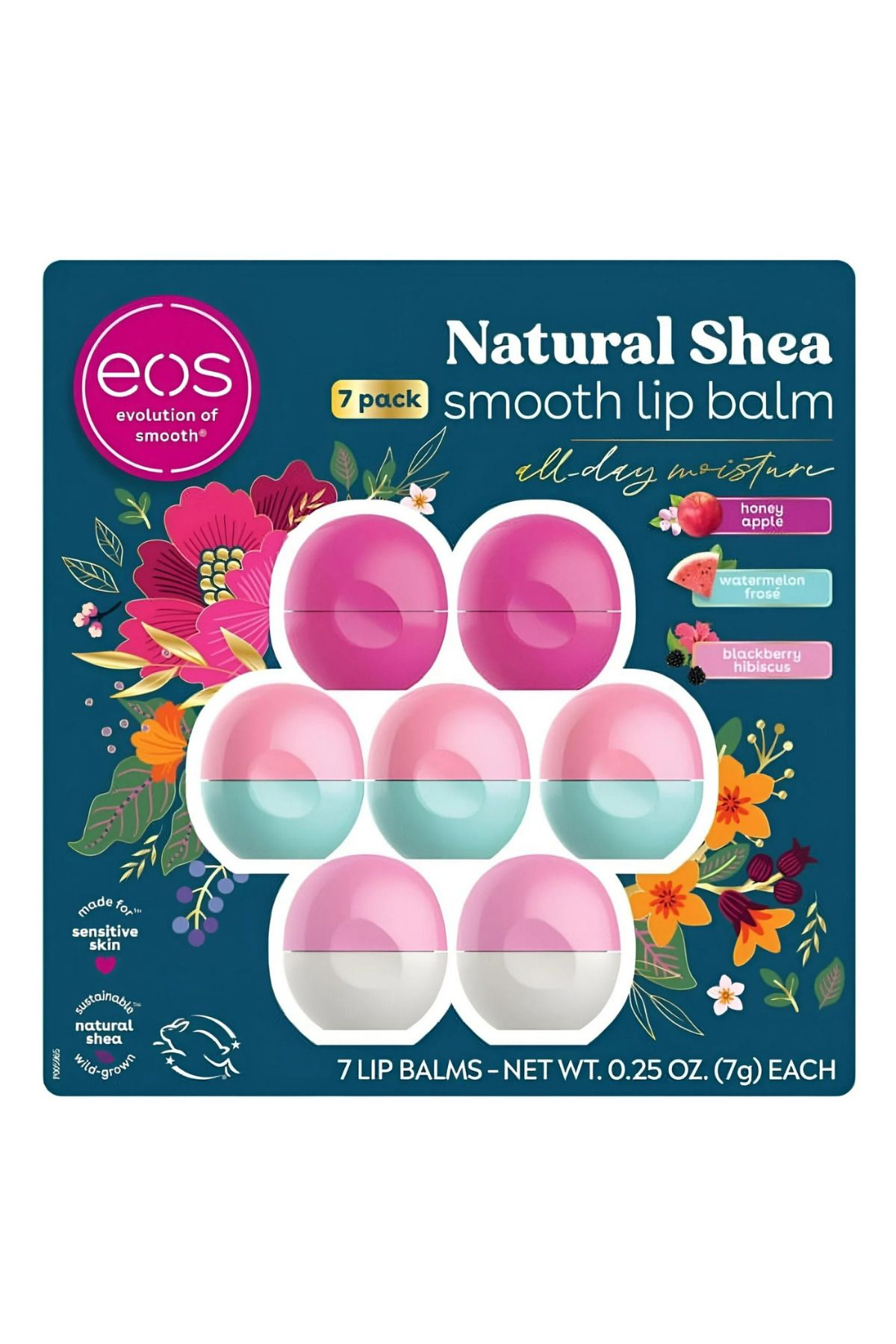 Eos Natural Shea Smooth Dudak Balsamı (7 Adet) 7gr