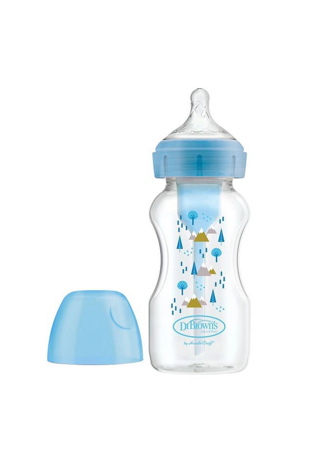 NessiWorld-Dr Brown's PP Wide Mouth Options Baby Bottle 270ml Blue 1